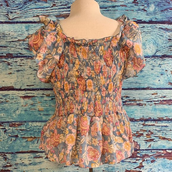 Nanette Lepore Floral Ruffled Blouse - Picture 5 of 6